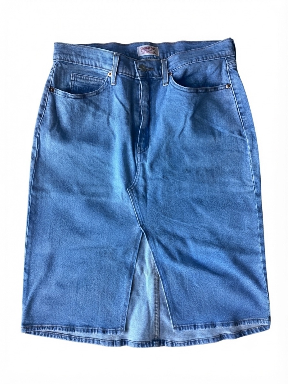 ✨ Signature by Levi Strauss & Co. Denim Front-Slit Midi Skirt ✨